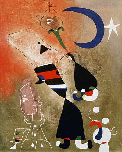 Women and Bird in the Moonlight Joan Miro